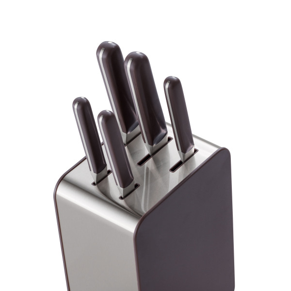 Berghoff Home Elements 6lı Bıçak Bloğu Seti Peppercorn (1)