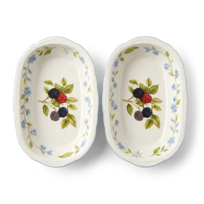 Bramble Bone 25 cm 2'li Oval Tabak Seti
