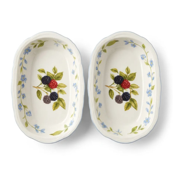 Bramble Bone 25 cm 2'li Oval Tabak Seti - 1