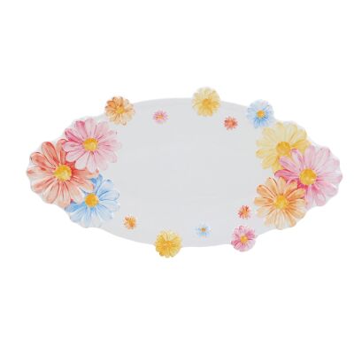 Florista Melamin Oval Servis Tepsisi 54cm