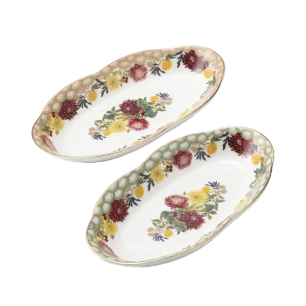 Laverna Bone 20 cm 2'li Oval Tabak Seti - 2