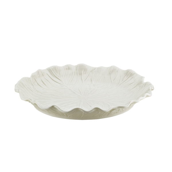 Lefora Porselen Yaprak Formlu 29 cm Servis Tabağı - 1