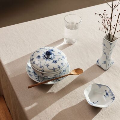 Royal Copenhagen Blue Fluted Plain Vintage Vazo 12 cm - 3