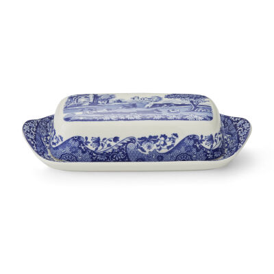 Spode Blue Italian Porselen Kapaklı Sunum Tabağı