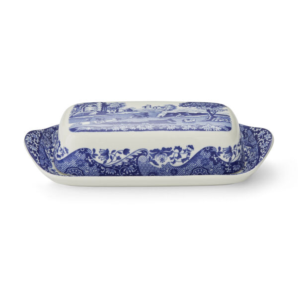 Spode Blue Italian Porselen Kapaklı Sunum Tabağı - 1