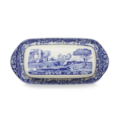 Spode Blue Italian Porselen Kapaklı Sunum Tabağı (1)