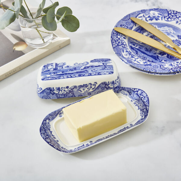 Spode Blue Italian Porselen Kapaklı Sunum Tabağı - 3