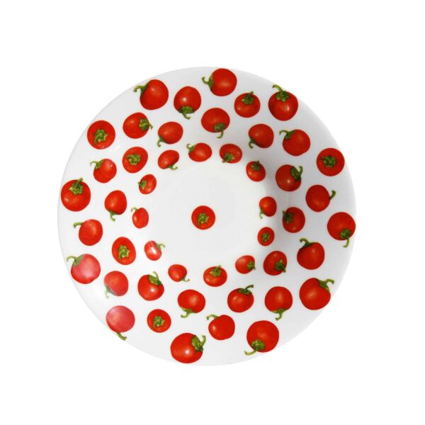 Taitu Red Fine Bone 22Cm Çukur Tabak Seti - 4