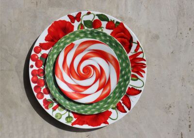 Taitu Red Fine Bone 31Cm Tabak - 4